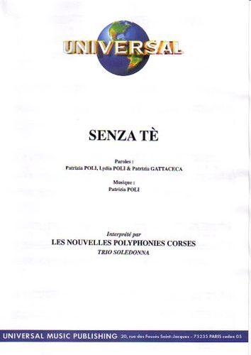 Les Nouvelles Polyphonies Corses : Senza T�
