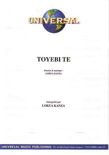 Lokua Kanza : Toyebi Te