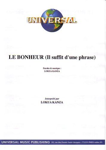 Lokua Kanza : Le Bonheur (Il Suffit D'Une Phrase)