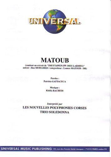 Les Nouvelles Polyphonies Corses : Matoub