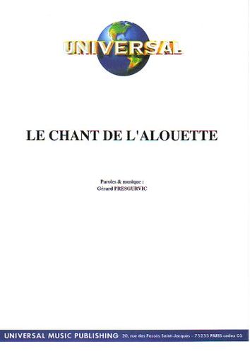 Presgurvic, Grard : Le Chant De L'Alouette