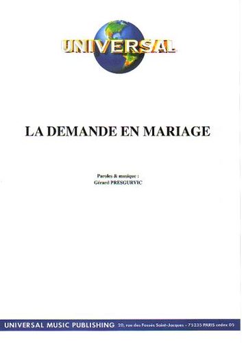 Presgurvic, Grard : La Demande En Mariage