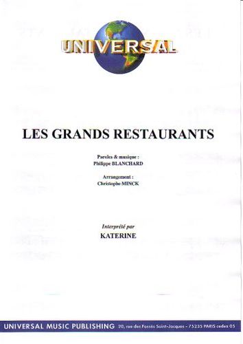 Blanchard, Philippe : Les Grands Restaurants