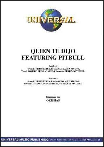 Orishas : Quien Te Dijo Featuring Pitbull