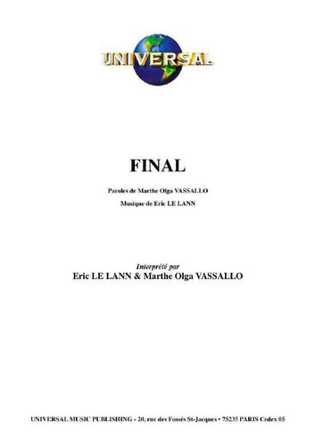 Le Lann, Eric / Vassalo, Marthe Olga : Final