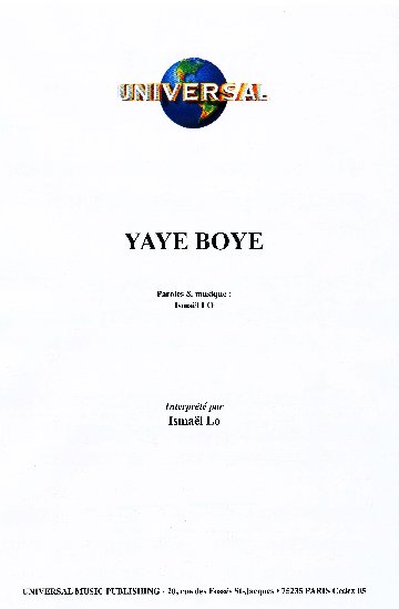 Lo, Ismal : Yaye Boye