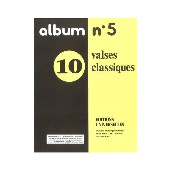 Album N°5 ? 10 Valses Classiques