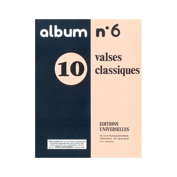 Album N�6 ? 10 Valses Classiques
