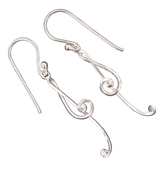 Earrings - Treble clef - Silver 