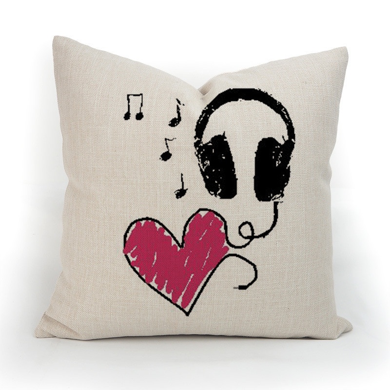 Taie d\'Oreiller / Housse de Coussin Coeur de Musique
[Pillowcase - Heart of Music]