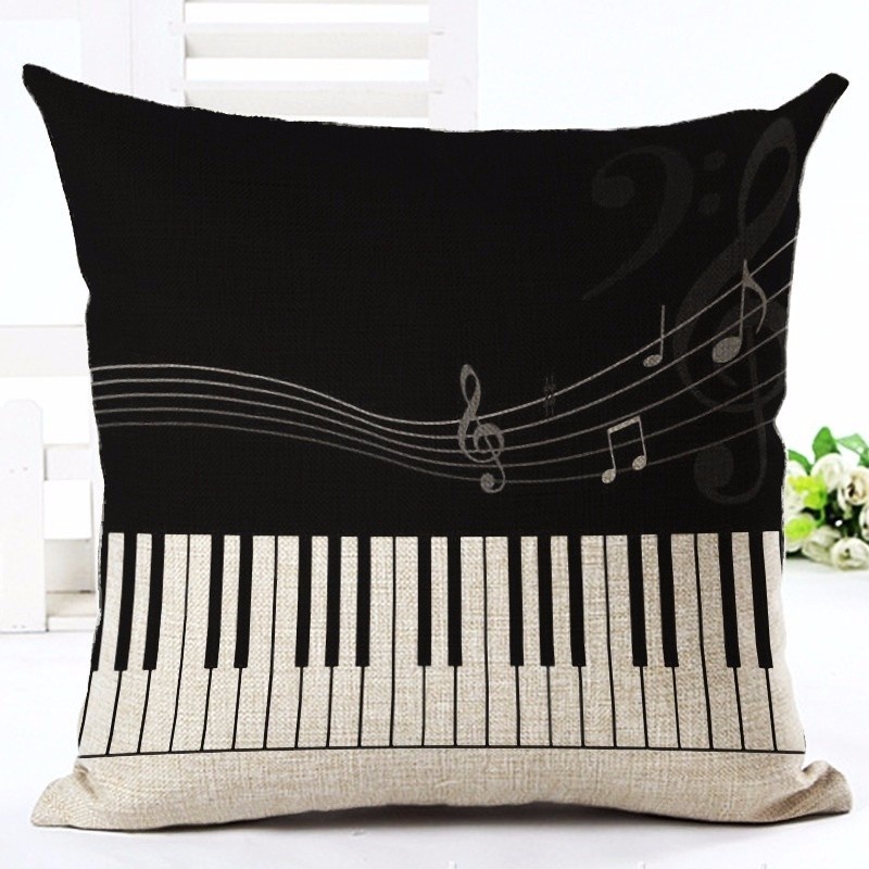 Taie d\'Oreiller / Housse de Coussin Clavier de Piano
[Cushion Covers / Pillowcase Piano Keys]