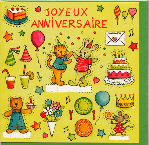 Carte Postale D Art Joyeux Anniversaire 1 Enveloppe Accessories Studio Live Buy Online Free Scores Com