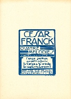Franck, César : Quatre Mélodies, La Vierge à la Crèche, N°1 en Sol majeur