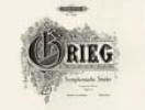 Grieg, Edvard : Pièces Symphoniques Op.14