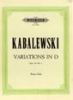 Kabalevsky, Dmitry Borisovich : 12 Easy Variations on a Nursery Theme Op.40 No.1