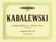Kabalevsky, Dmitry Borisovich : 12 Easy Variations on a Nursery Theme Op.40 No.1