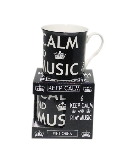 Mug - Keep Calm and Play Music (Black)