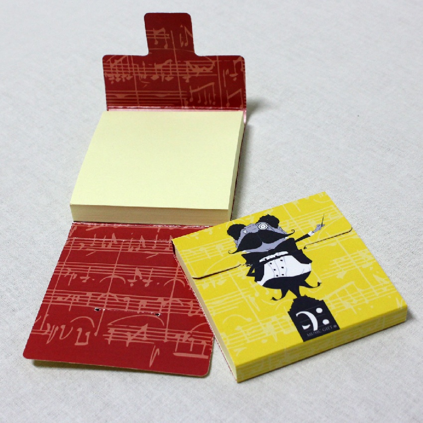 Etui + Bloc Post-It - Illustrations de Ricardo Silva
[Post-it with cover - conductor (yellow)]