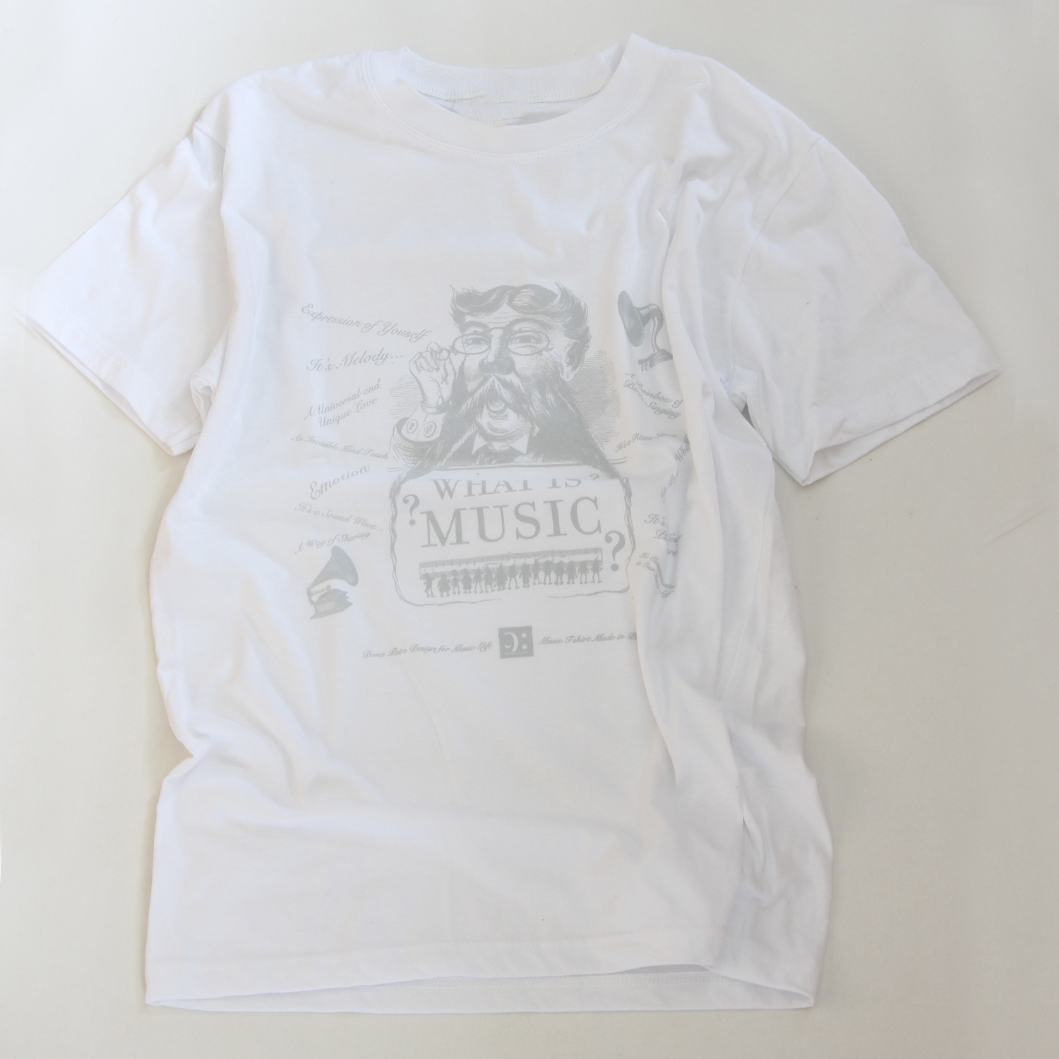 T-shirt What is Music (white)  - S - M - L *