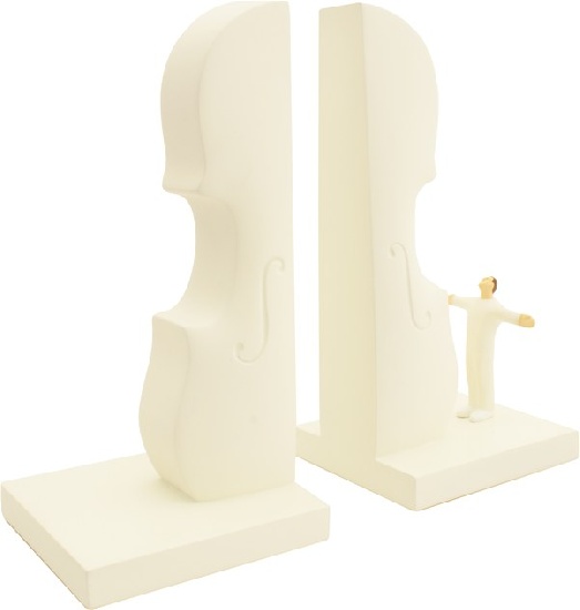 Bookends : White Double Bass