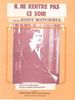 Mitchell, Eddy / Moine, Claude / Papadiamandis, Pierre : Il Ne Rentre Pas Ce Soir