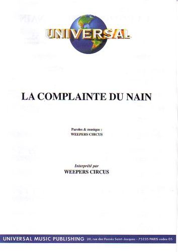 Weepers Circus : La Complainte Du Nain