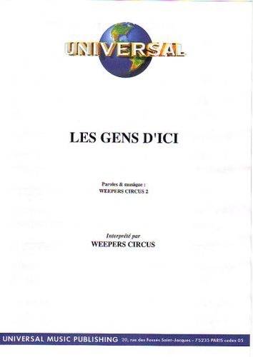 Weepers Circus : Les Gens D'Ici