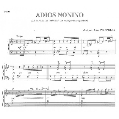 Piazzolla, Astor : Adios Nonino ? Milonga Del Angel
